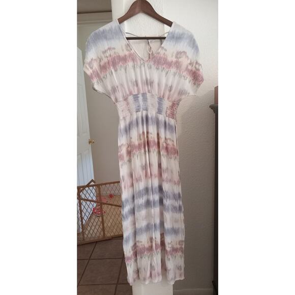 Bebop Tie Dye Short Sleeve Maxi Dress Size Medium - Picture 7 of 10